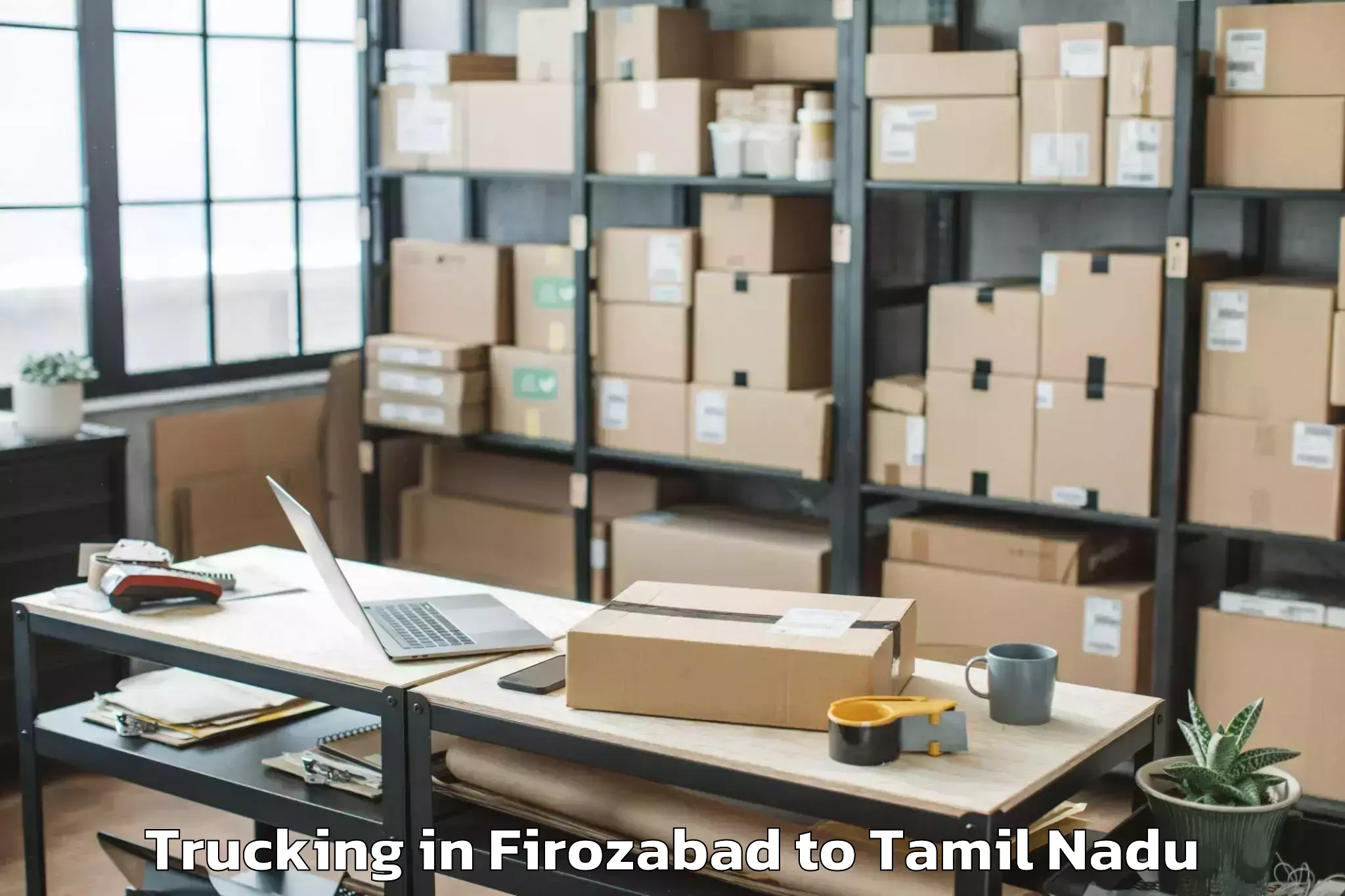 Book Firozabad to Kalavai Trucking